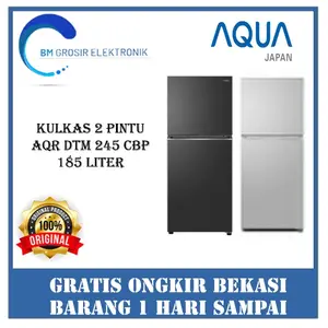 AQUA KULKAS AQR 245CBP KULKAS 2 PINTU 185 LITER