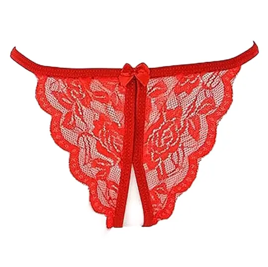 Best Seller Celana Dalam Wanita Bikini Belah Tengah Lace Renda Burkat Pita Transparant Import 1