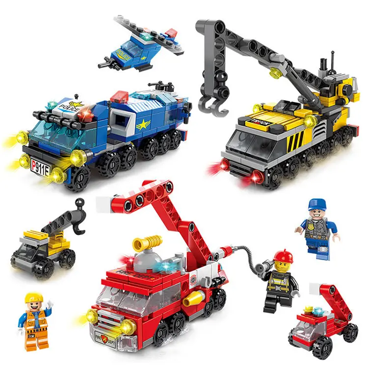 Mainan Edukasi Balok 147Pcs Polisi SWAT Model 3D Puzzle Mainan Anak Laki-laki 6/7/8 tahun 8