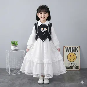 Gamis Dahlya Anak Rompi Jeans Mix Brukat malika Model Korean Farian bunga Cantik Kekinian Anak Perempuan Usia 3 - 10 Tahun Dress Kekinian Lengan Panjang Baju Muslim Anak Perempuan Gams Lebaran Anak Perempuan Lebaran 2026