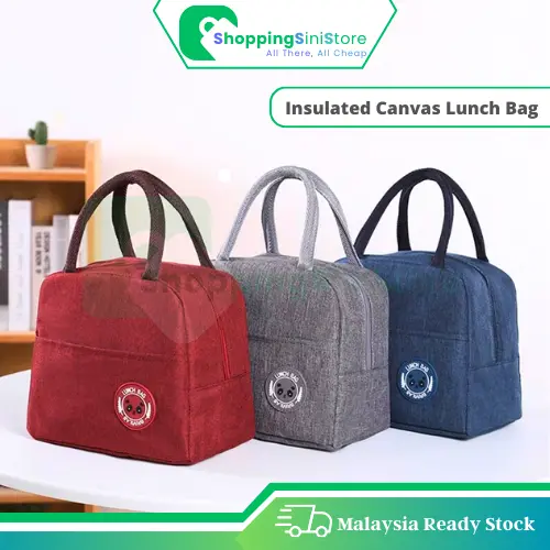 Insulated Lunch Bag Lunch Box Bag Lunch Bag Cartoon Lunch Bag for Kids and Adults Waterproof Aluminium Zipper Canvas Girlfriend Pocket