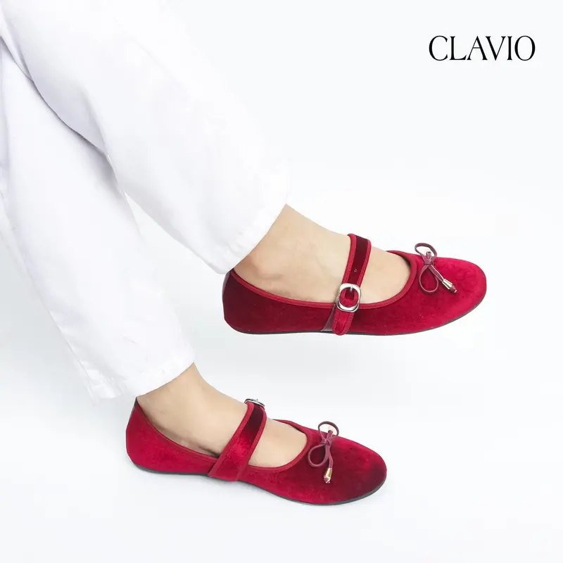 Clavio Cassandra Sepatu Wanita Flatshoes Wanita Pijakan Empuk Super Mewah Dan Nyaman 4