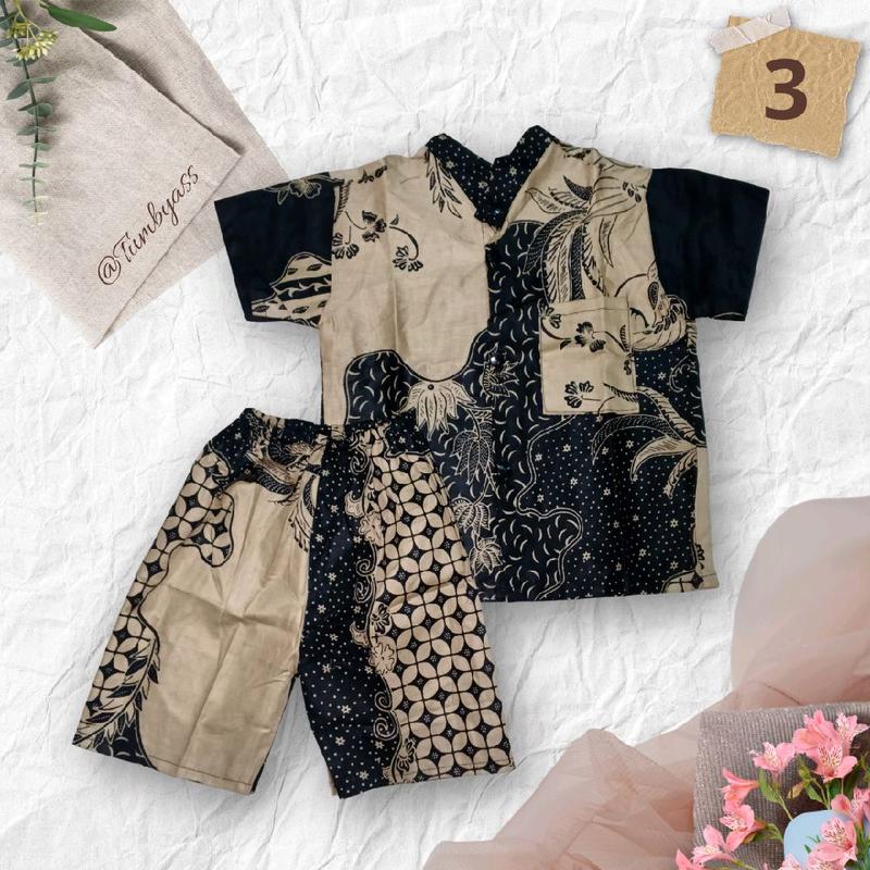 TUMBYASSS Setelan Batik Anak Batita - Baju Anak Murah - Pakaian Formal dan Harian - Fashion Anak Kemeja 3