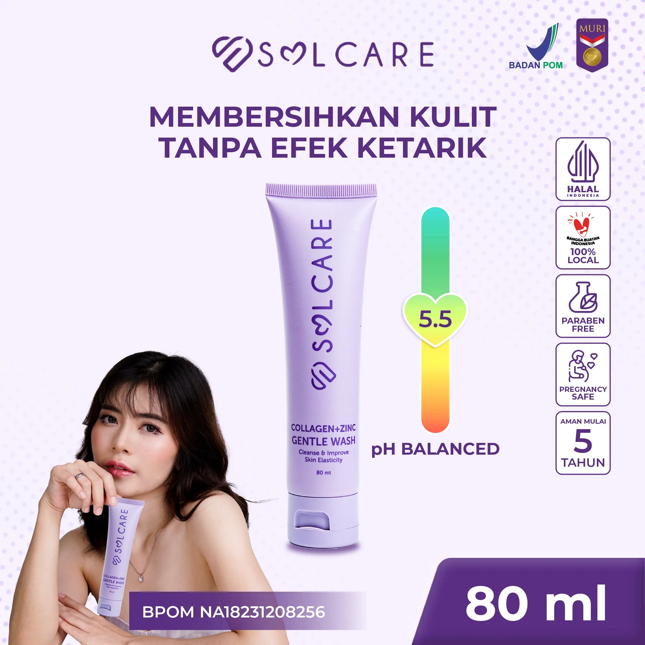 Solcare Collagen + Zinc Gentle Facial Wash