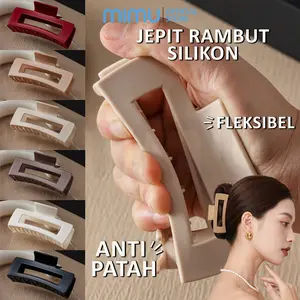 MIMU Jedai Square Grip 10,5cm Silikon Jepitan Rambut Fleksibel Anti Patah Hair Claw Clip Flexible Model Jepitan Korea