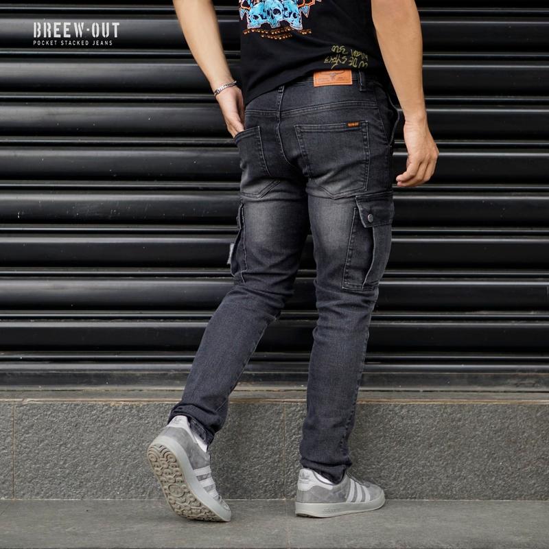 CELANA CARGO CELANA PANJANG JEANS PRIA DENIM SLIMFIT Lembut Stretch Nyaman 2