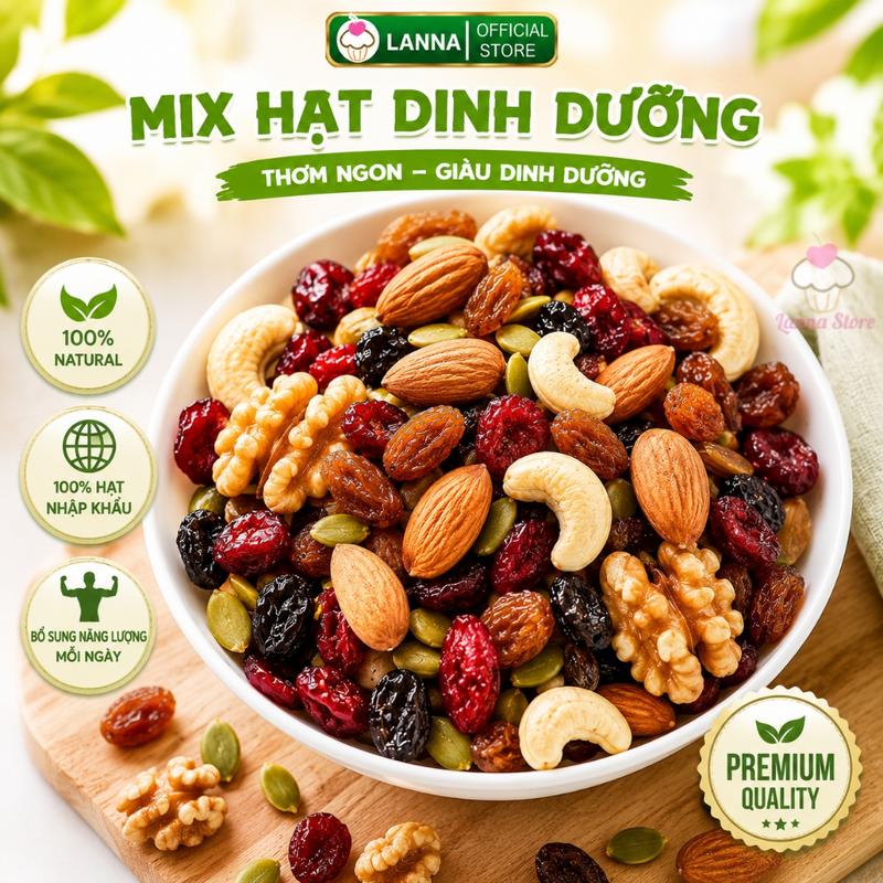 Hộp Mix 7 Loại Hạt Dinh Dưỡng Alnaturo Úc – Snack Ăn Vặt Healthy, Hạt Nguyên Chất, Tốt Cho Sức Khỏe, Nuts & Seeds