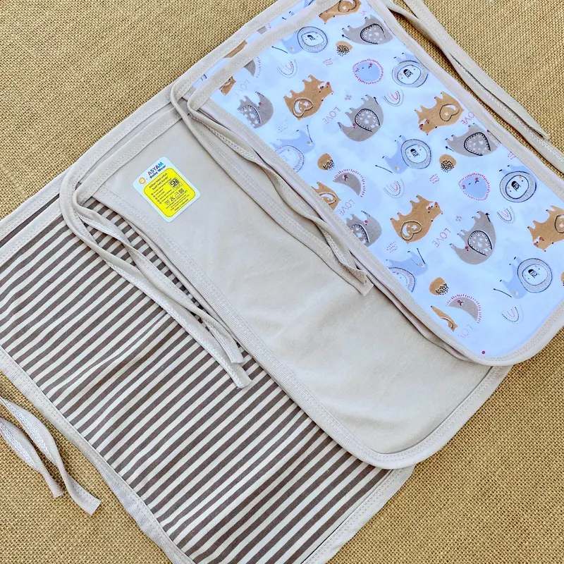 6/12 Pcs Popok Kain Popok Tali Bayi Baru Lahir Perlengkapan Bayi Newborn Popok Kain Bayi Series Cream Popok Bayi - ASYAM BABY 2