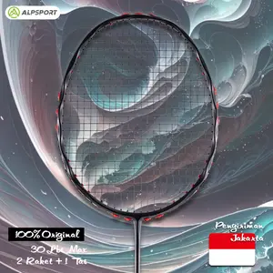 ALP-SPORTS ALP V5 PRO Raket Bulutangkis Serat Karbon T800 50T Berat 5U Teknologi MXH Stabilitas Akurasi Tinggi Cocok Pemain Offensif Badminton