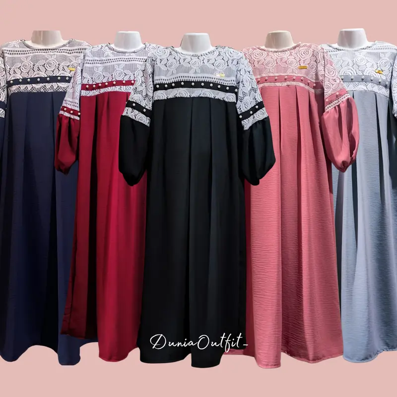 Dress Crinkle Brokat Terbaru untuk Anak dan Dewasa - Fashion, Kids 0
