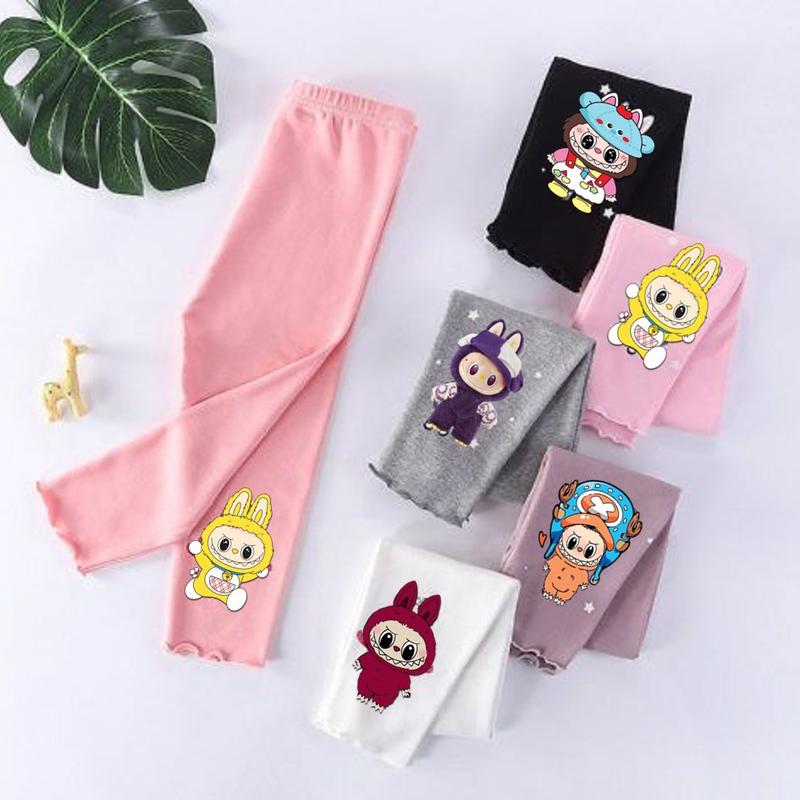 HEMAT 3 PCS Celana legging anak perempuan 0-14 tahun motif karakter terbaru Bayi 2