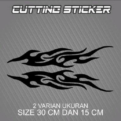 stiker cutting lis api tribal stiker sepeda listrik 2