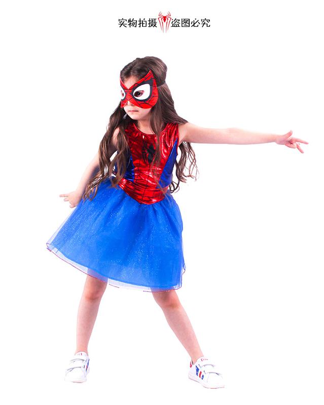 Product Introduction of Halloween Bsrlons Spider Woman Cosplay Children Stage Wear Performance Wear Halloween Play Costume 7