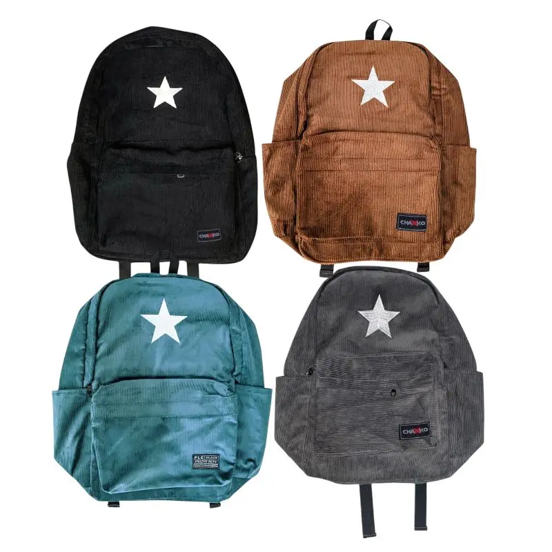 Tas ransel Corduroy Starboy tas punggun pria dan wanita 0