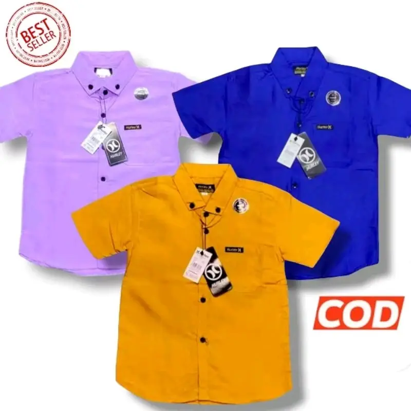 Kemeja Polos Anak Laki-Laki Hem Anak Cowok Usia 1-14 Tahun
