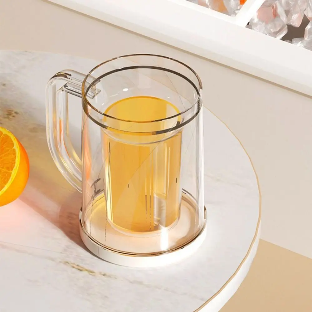 Home with Handle Liquid Refrigerator Frozen Cup Double Layer Summer Ice Cold Beer Glass Thickened PET/PP Freezer Beer Mugs