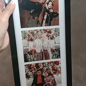 1PCS - Cetak 3 Foto Plus Bingkai 15X30 | Wall Decor Custom | Hiasan Dinding | Cetak Foto Custom Murah