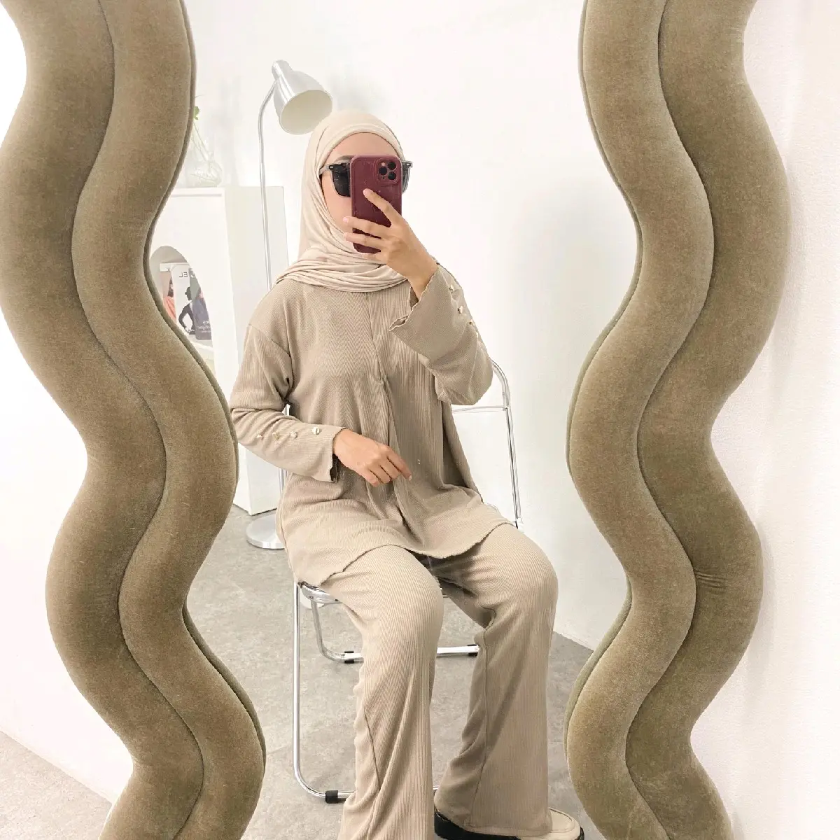 Jennie One Set | Setelan Celana Cutbray | Baju Set Casual Variasi Kancing