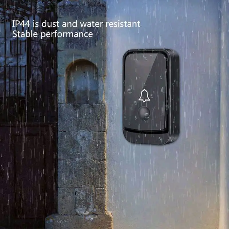 TaffHOME Bel Pintu Wireless Door Bell Waterproof EU Plug 45 Melodies - Q189 4