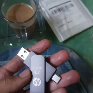 2TB 3in1 USB3.0 flash drive type c/Micro 1TB high-speed OTG USB flash drive, suitable for Android hp laptop - Silver, 1TB