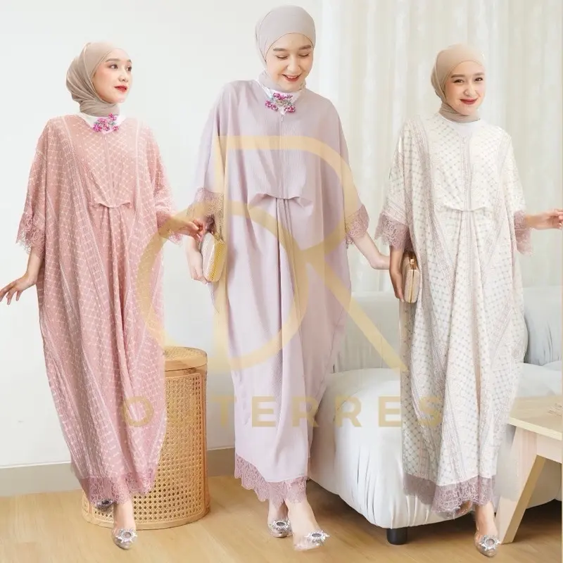 ZEETA RAYA KAFTAN by Outerres | Kaftan Lebaran | Kaftan Kondangan | Kaftan Gamis Muslim | Kaftan Dress Renda Brukat Wanita 2