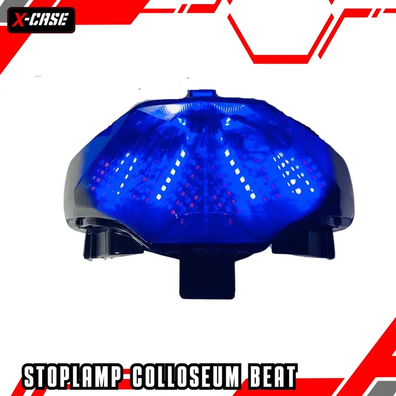 X-case Lampu Stop All Beat New Deluxe Beat CBS Beat Eco Beat Street Coloseum Running 8 Mode Beat Deluxe 2020-2023 Stoplamp Running Motorcycle WD178 4