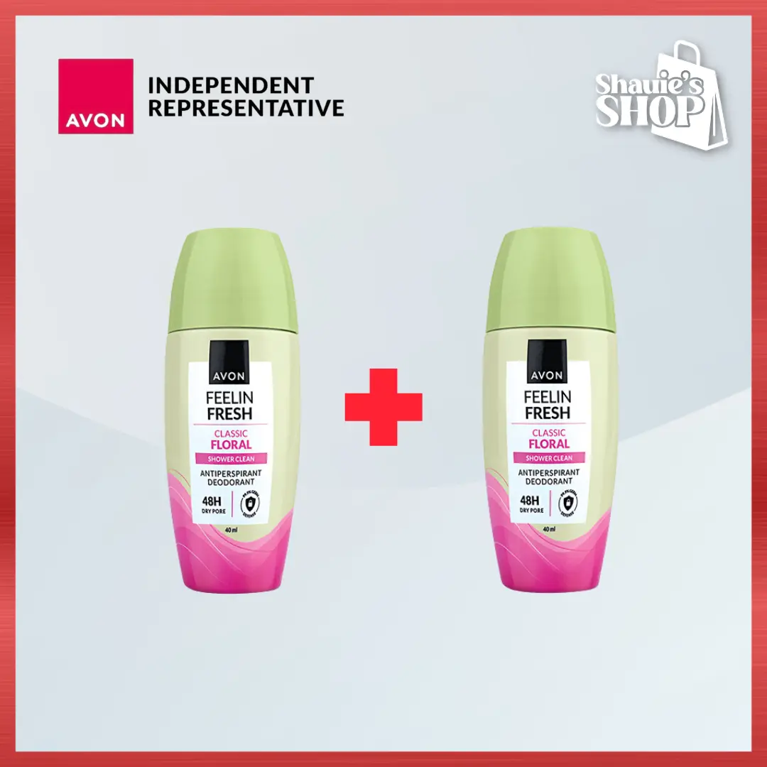 AVON Feelin' Fresh Anti-Perspirant Roll-On Deodorant for Men & Women   Crystal Tawas, Ultra Glutathione, Papaya, Powder Light, Classic Floral,  Cooling Fresh, Men No Marks, Men Cooling, Men Power, Men Dry Sport,