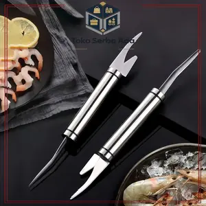 COD Alat Pengupas Kulit Udang Bahan 304 Stainless Alat Pengupas Udang Multifungsi Pisau Pembersih Udang
