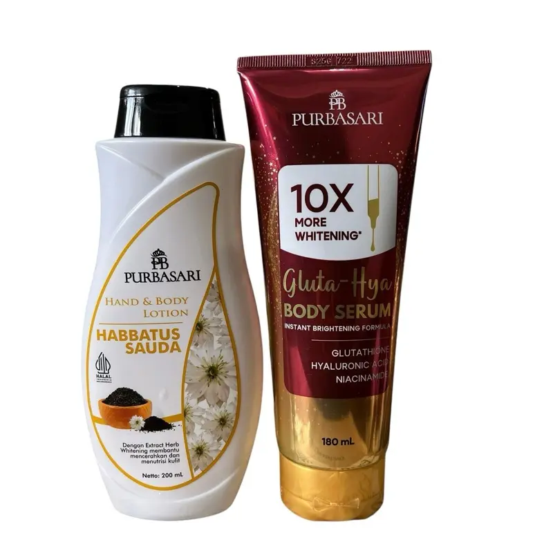 PROMO] NEW PACKAGING Purbasari Body Serum Gluta 180ml Hand Body Lotion Tubuh - Shop