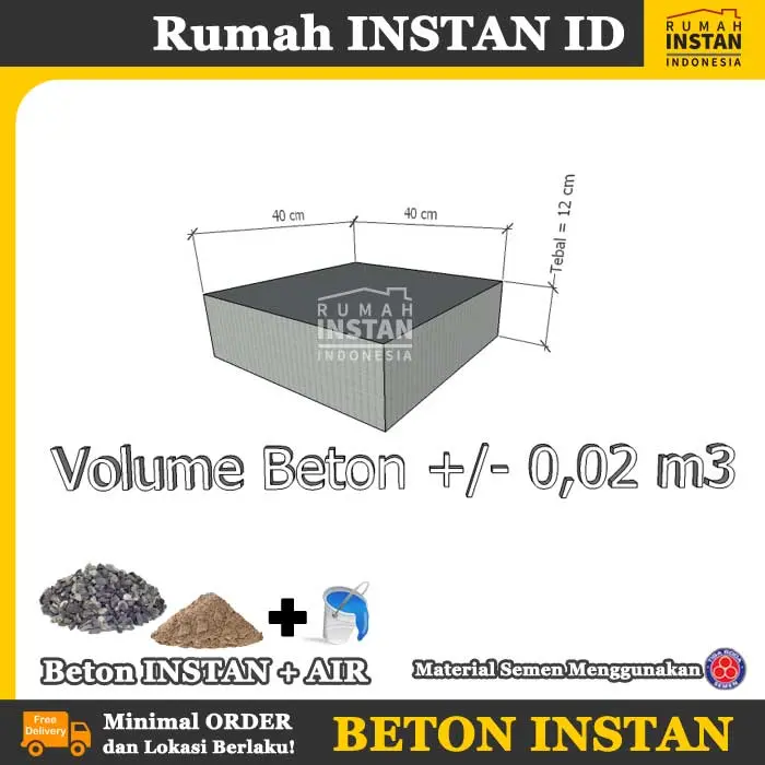 BETON INSTAN Mutu K400 Tambah Air LANGSUNG COR 1
