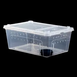 Reptile Breeding Box, Turtle Transport Container, Reptile Feeding Box, Clear for Scorpion