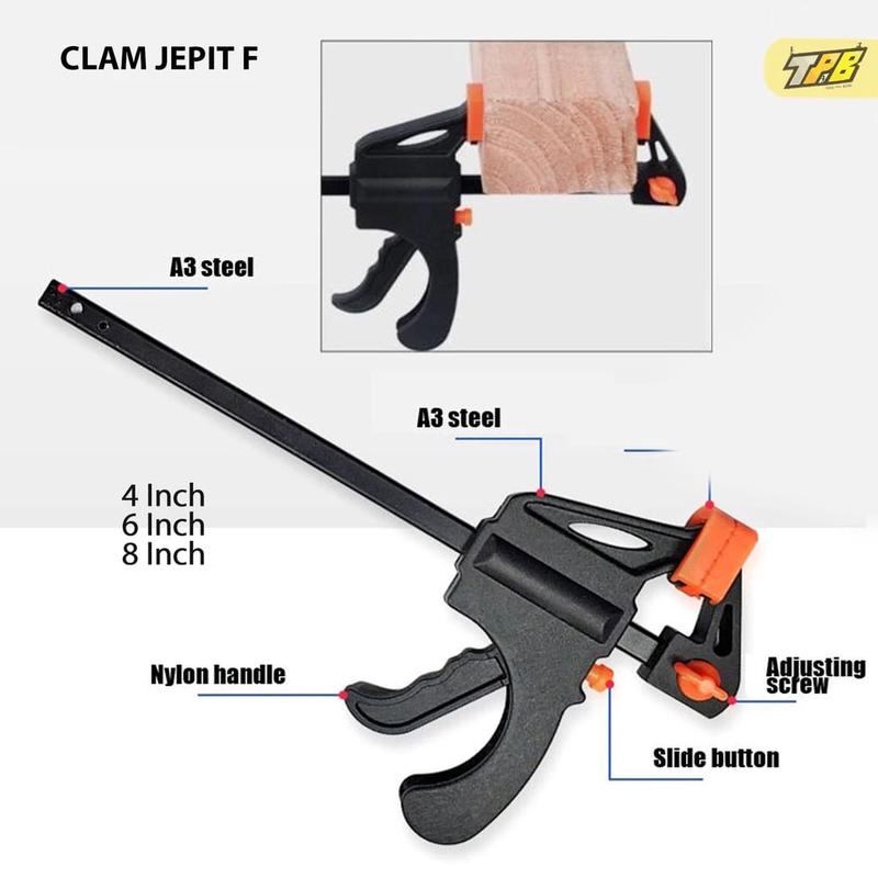 Klem F Clamp Alat Penjepit Kayu 5