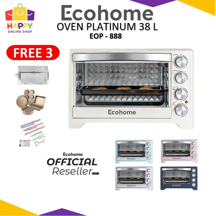 Ecohome Oven Listrik EOP-888 Electric Oven Low Watt 38 Liter