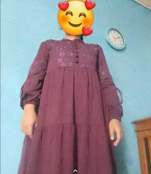 Product Review of Gamis Slavina Bordir Busui Kancing Muslim Wanita Simple Elegant Mayung Twill Nyaman Rempel Cantik from k**g A**t b**i 0