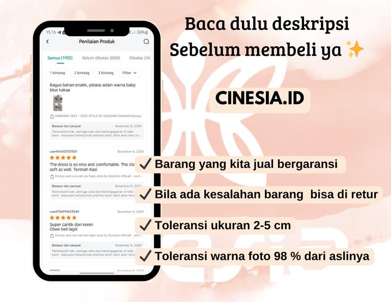Kimmy Vest Setelan Rok dan Atasan Wanita Muslim one set rok Katun linen korean style setelan Baju  remaja Dewasa crop casual by cinesia.id 8