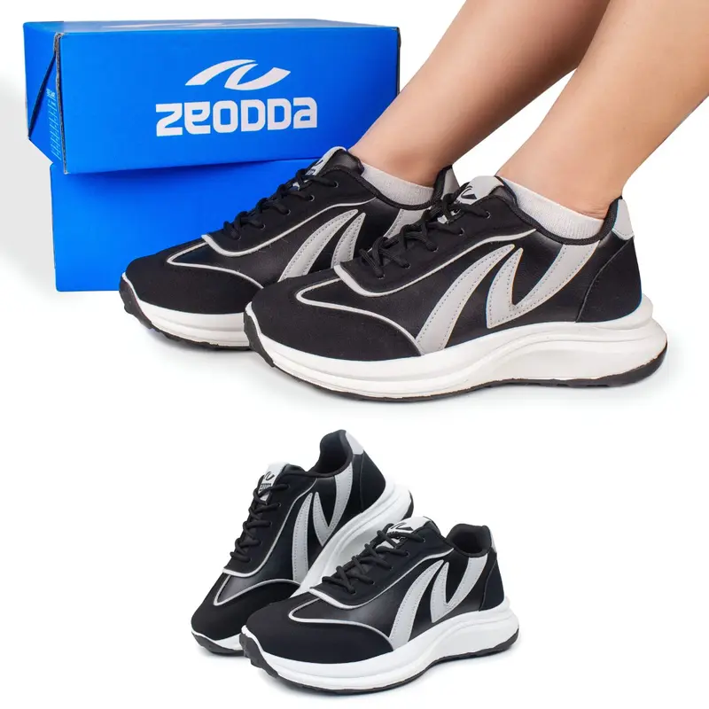 Zeodda Evelyn Sepatu Sneakers Wanita Shoes Black Casual Sport 1067 8