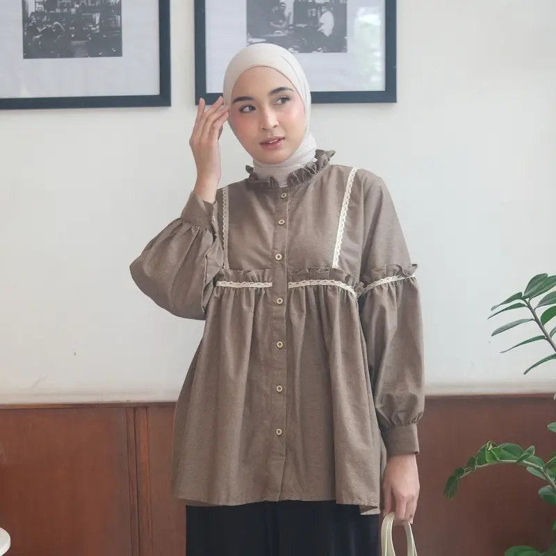 Eclemix Top Sono | Atasan Wanita Blouse Polos Casual Shirt 7