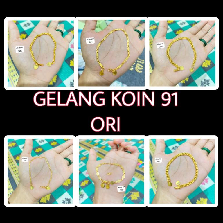 Gelang Koin 91 Ori Murah - Aksesoris Tren Terbaru - Bracelets gelangresleting