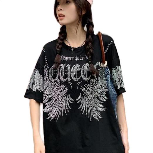 Kaos Oversize Blink Blink Cotton Top - mini dress katun - Wanita 6