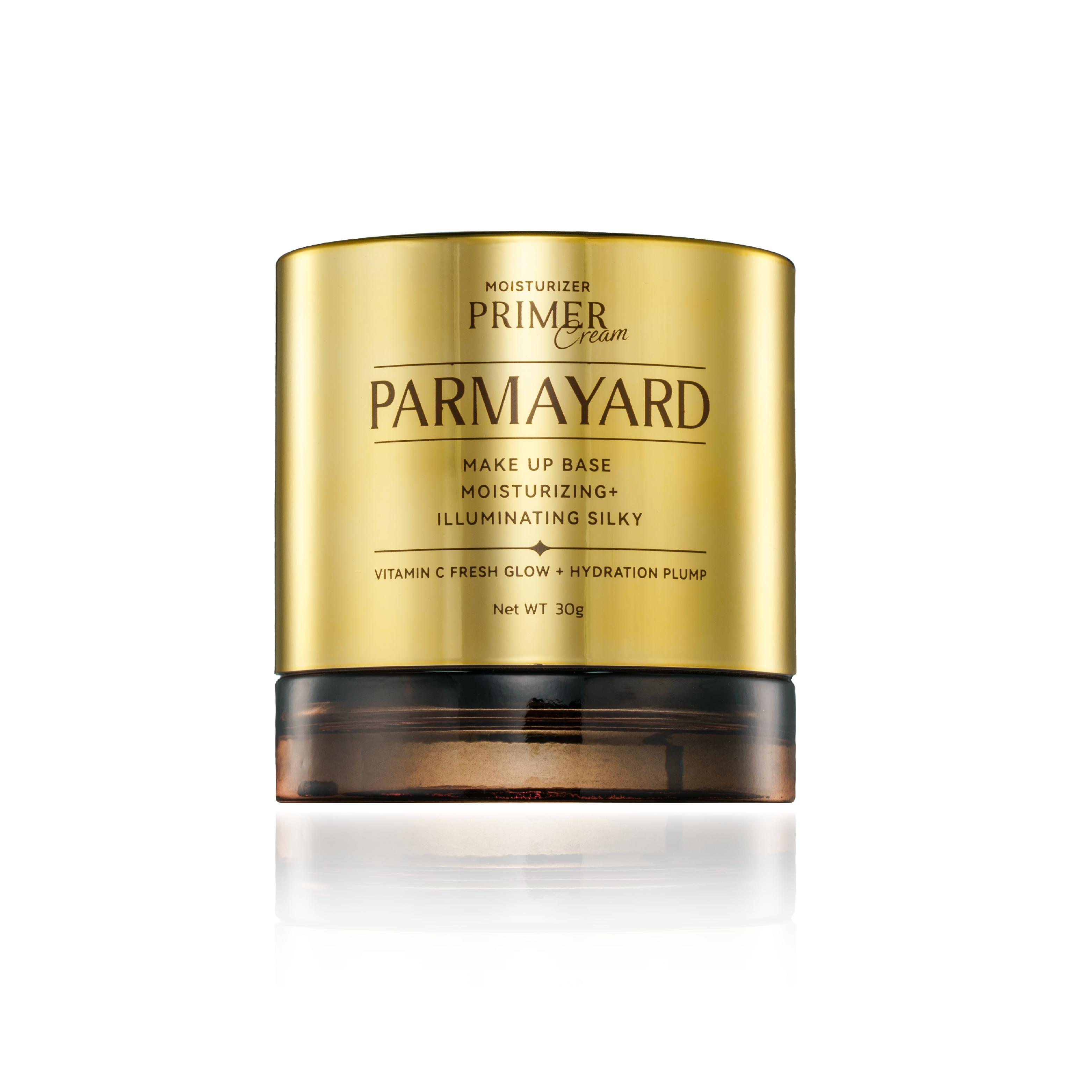 PARMAYARD Moisturizer Primer, alas makeup, aroma jeruk, mengatur kulit sebelum mengaplikasikan makeup, menutrisi wajah, membuat makeup bertahan lebih lama.