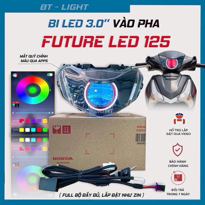  Đèn Bi Cầu Led 3.0" lên Future 125 + Auto Passing Đèn Pha Led Phụ Kiện future 125 fu 