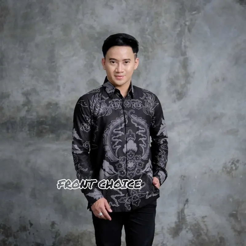 FRONT CHOICE - KEMEJA BATIK PRIA COWO COWOK LAKI LAKI LENGAN PANJANG MODERN PEKALONGAN 2