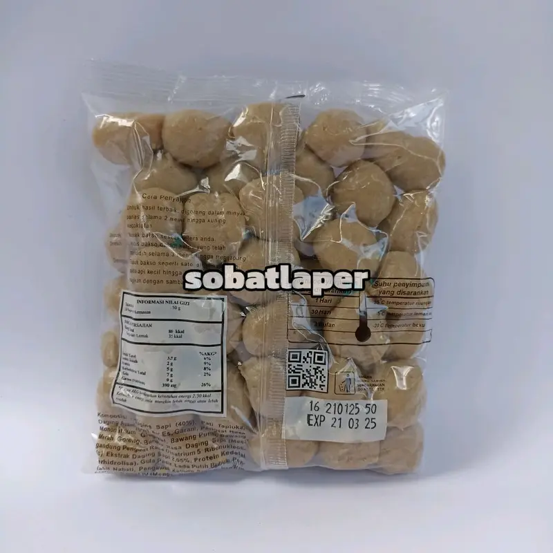 Bakso Urat Daging Sapi Kombinasi Ayam Ukuran Mini (Diameter -/+2cm) Isi 50 Butir 1