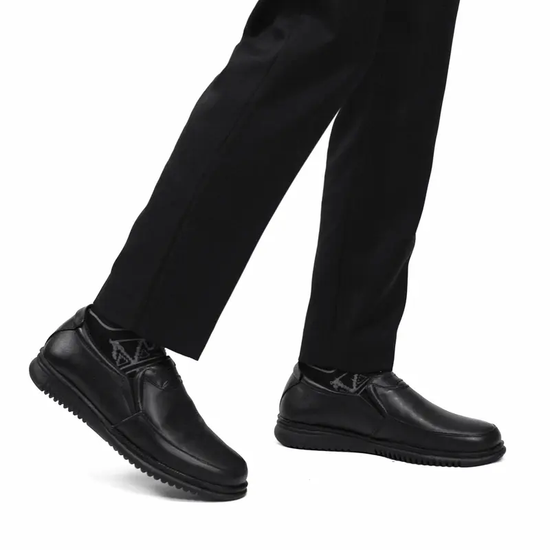 MONRO - Sepatu Pantofel Formal Pria Kulit Asli Slip on Kerja Kantor Kasual 6
