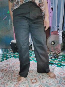 Product Review of Celana Kulot Cargo Highwaist Wanita Kekinian Zyta Full Karet ada Tali Serut Twill Combad from w**a 3