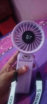 Product Review of GOOJODOQ GFS003 Folding Mini Fan 4000 MAH With Smart LED Screen Display 100 Level Speed - Kipas Mini from r** 2