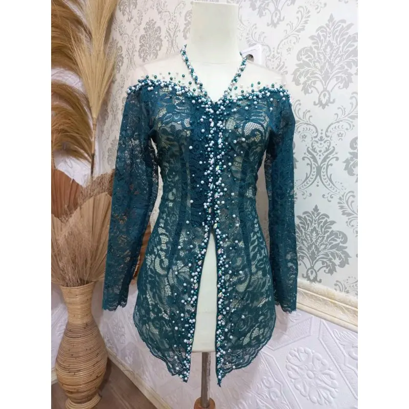 Baju Atasan Dewasa Mewah Pesta Wanita Kebaya V Neck Untuk Wisuda Kondangan dan Ijab - Dress Cantik