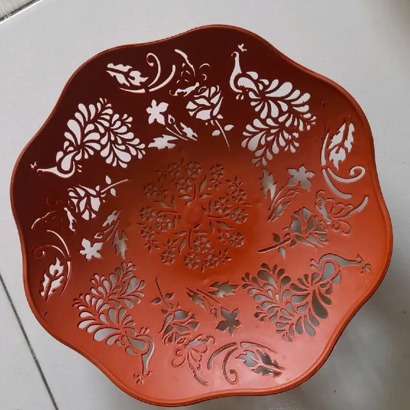 (12 Pcs) Piring Cantik Rotan Plastik 3
