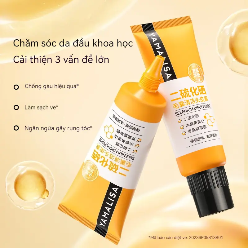 Bột làm sạch nang tóc, YAMALISA, với lưu huỳnh tự do, 100g, cho da đầu 1