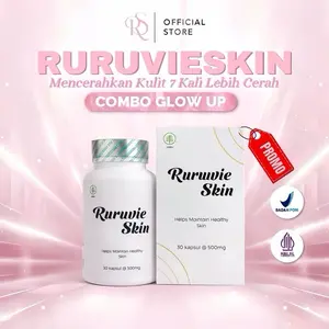 RURUVIE whitening kapsul  Memutihkan Mencerahkan dan Meremajakan Kulit dengan Extra L-Glutathione dan collagen - Halal BPOM dan Juga Original tanpa Efek samping 7X lebih putih dan cerah
